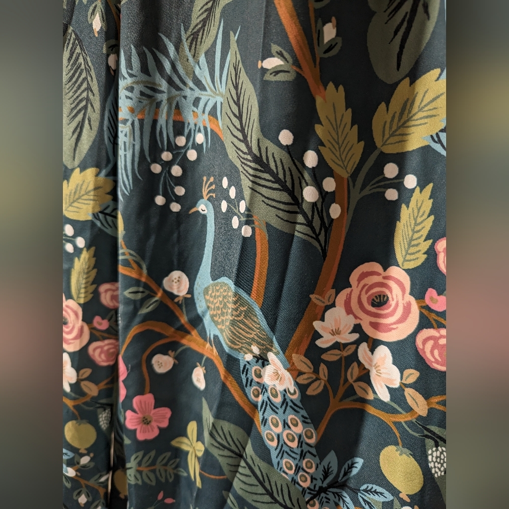 Rifle Paper Co. Summersalt Cloud 9 Emerald Peacock Pyjama Set / Size XS - Picture 5 of 8